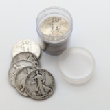 Full Tube of 20 1935 Walking Liberty Silver Half Dollars