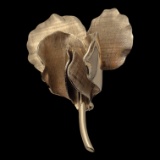 Vintage Napier Sterling Silver Gold Plated Petals Brooch