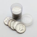 Full Tube of 20 1964 Kennedy Silver Half Dollars
