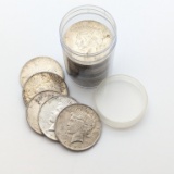 Full Tube of 20 1922 Peace Silver Dollars