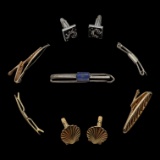 Lot of 7 Men's Accessories - Tie Clips & Cufflinks