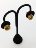 Vintage Napier Gold tone Knot Earrings