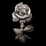 Sterling Silver Rose Brooch