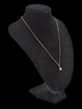 12K Gold Filled Pearl Pendant Necklace