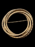 12K Gold Filled Circle Brooch