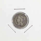 1875 Three Cent Nickel Coin