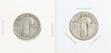 Lot of 2 Standing Liberty Quarters - 1926 & unknown