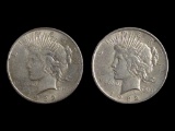 Lot of 2 - 1922 Peace Silver Dollars