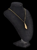14K Gold Leaf Ladies Necklace
