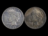 Lot of 2 - 1922-D Peace Silver Dollars