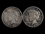 Lot of 2 - 1926-S Peace Silver Dollars