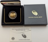 2014 National Baseball Hall of Fame Proof $5 Gold Coin with COA