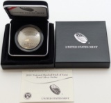 2014-P National Baseball Hall of Fame Proof Silver Dollar with COA