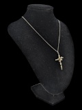 Vintage Phyllis Sterling Silver Cross Ladies Necklace