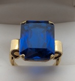 10K Gold Sapphire Ladies Ring