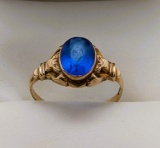 10K Gold Sapphire Ladies Ring