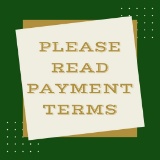 Please Read Payment Terms