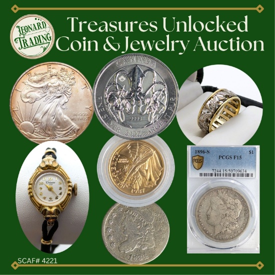 Leonard Trading LLC Auction Catalog Treasures Unlocked Coin & Jewelry