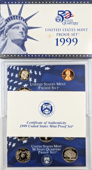 1999 US Mint Proof Set w/ COA