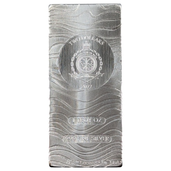 1 Ounce Fine .999 Silver Bar - 2022 Niue