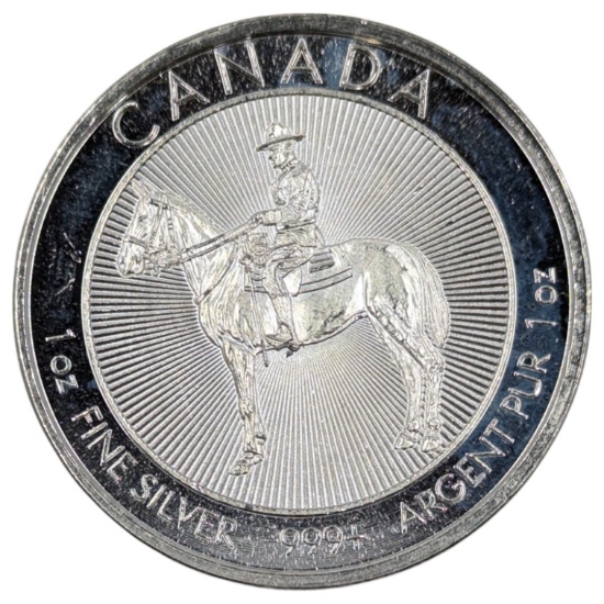 1 Ounce Fine .999 Silver Round - Royal Canadian Mounted Police