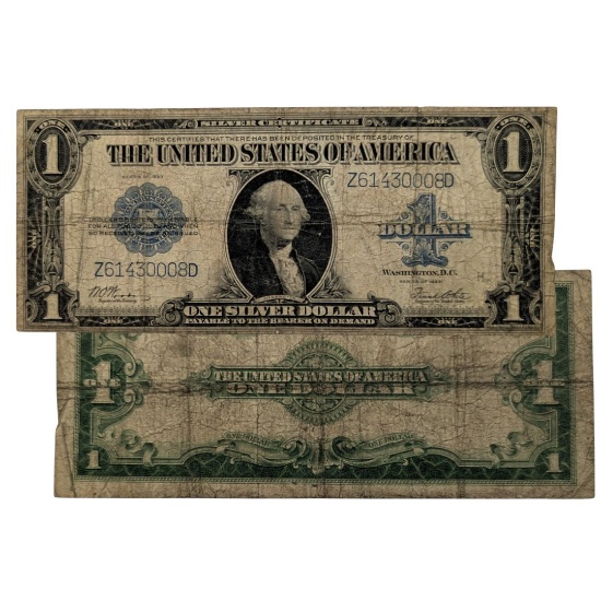FEATURE 1923 $1 Note - Silver Certificate - Funnyback