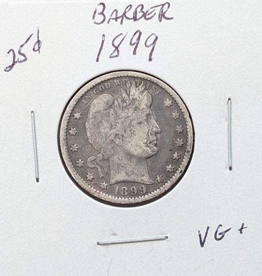 1899 Silver Barber Quarter
