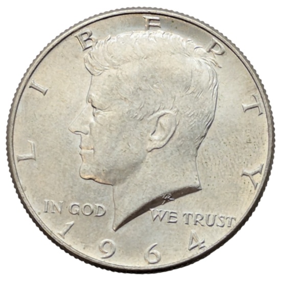 1964 Silver John F Kennedy Half Dollar