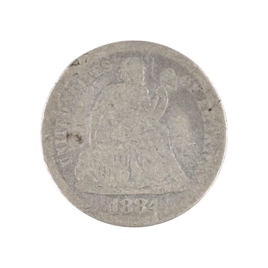 1884 Silver Seated Liberty Dime