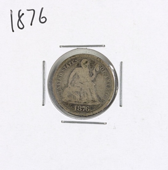 1876 Silver Seated Liberty Dime
