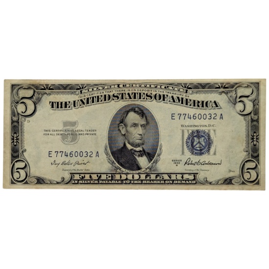 1953-A $5 Note - Silver Certificate