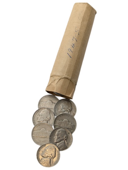 Roll of 40 - 1947-S Jefferson Nickels