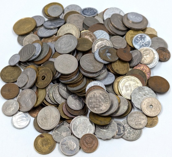 Large Lot of Over 200 Foreign Coins