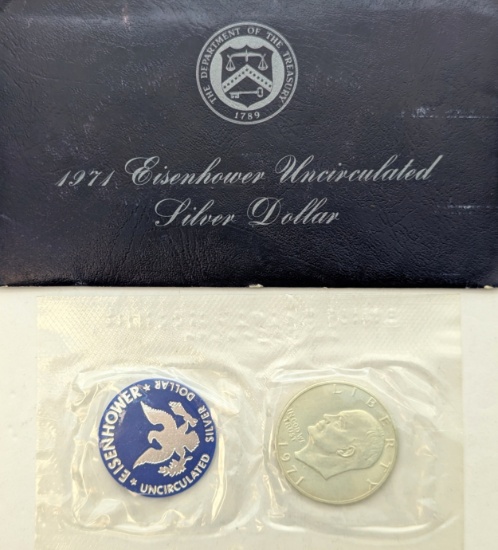1971 Eisenhower " Ike" Uncirculated Silver Dollar