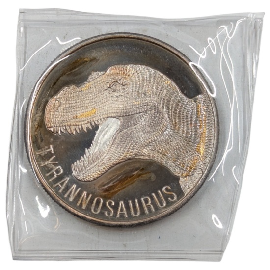 1 Ounce Fine .999 Silver Round - T-Rex