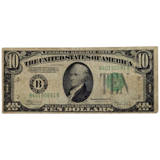 1934-C $10 Note - Green Seal