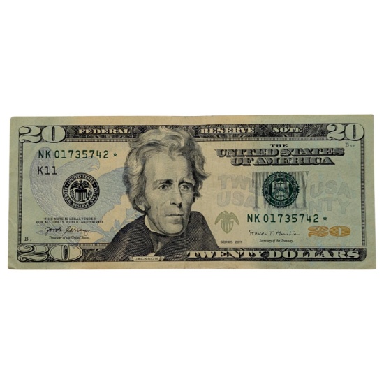2017 $20 Note - Green Seal - Star Note