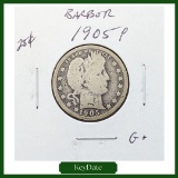 1905 Silver Barber Quarter - KEY DATE