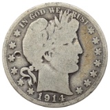 1914-S Silver Barber Half Dollar