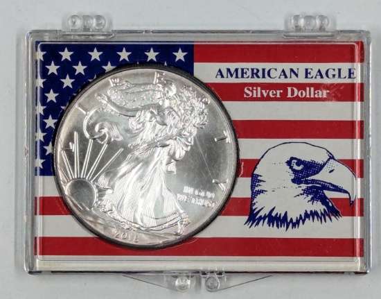 2018 American Silver Eagle with American Flag Case - Great Condition