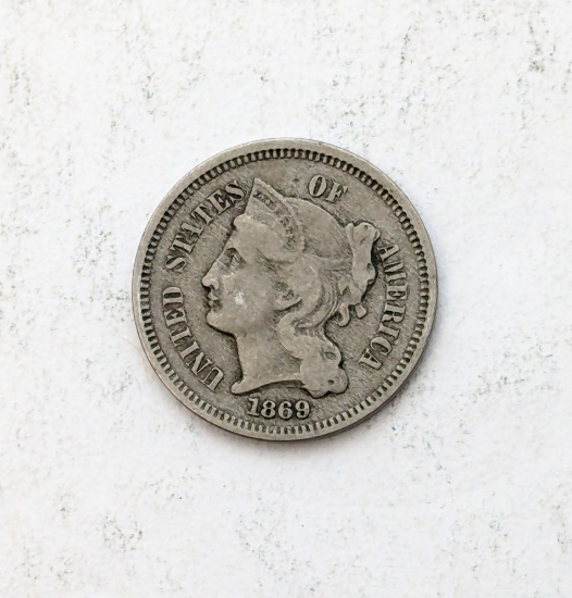 1869 Three Cent Nickel