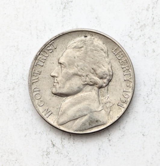 1951-S Jefferson Nickel