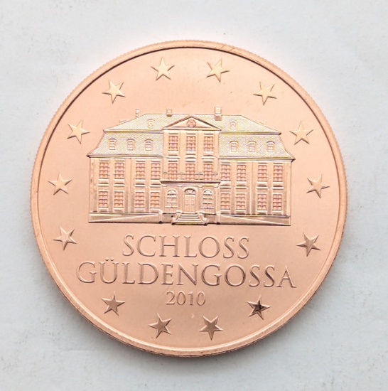 1 Ounce Fine .999 Copper Round - 2010 Schloss Guldengossa