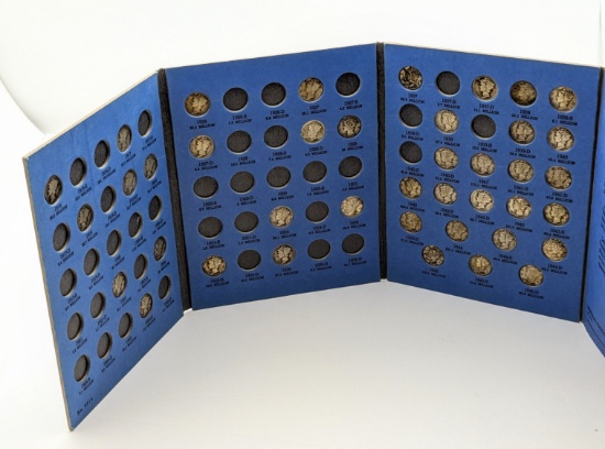 Whitman Mercury Dime Book with 40 Silver Dimes