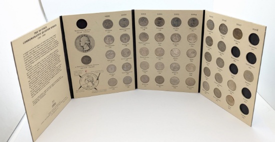 Fifty State Commemorative Quarter Book 1999-2008 - Littleton - Almost Full