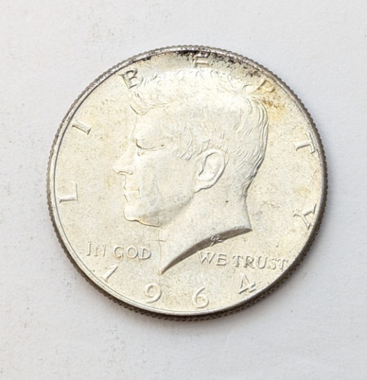 1964 Silver John F Kennedy Half Dollar
