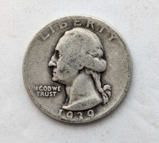 1939-D Silver Washington Quarter