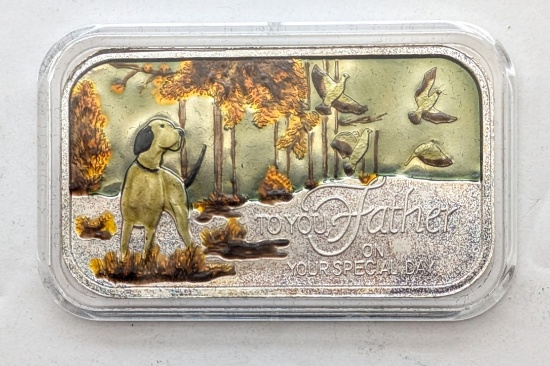 FEATURE Colorized 1 Ounce Fine .999 Silver Bar - Perfect for Father's Day!