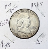 1951-S Silver Franklin Half Dollar