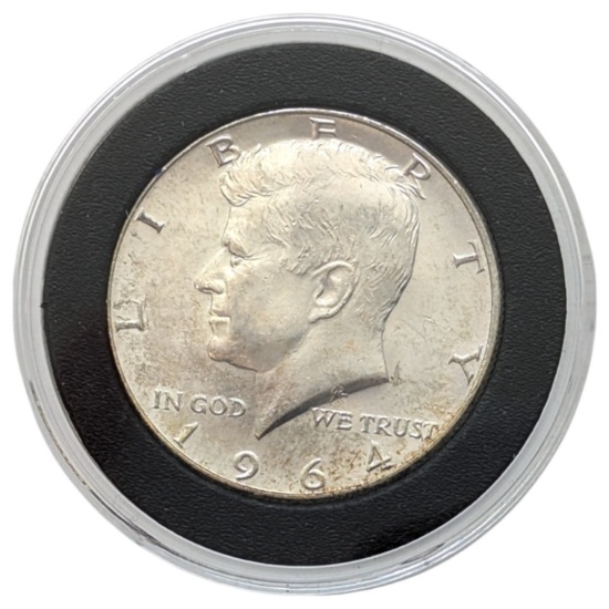 1964 Silver John F Kennedy Half Dollar